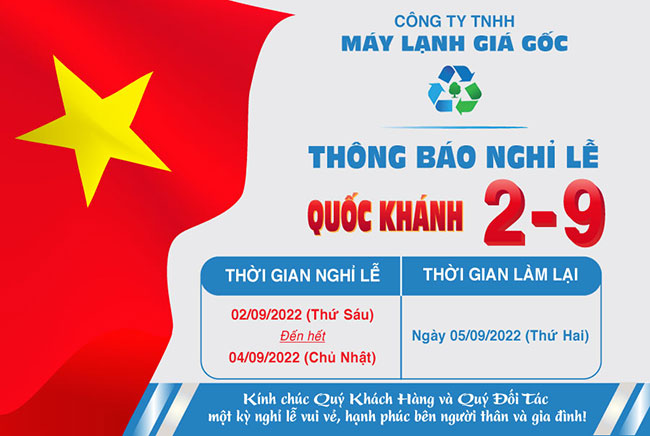 Lịch nghỉ lễ Quốc Khánh 2/9 năm 2022